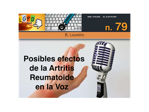 79. Posibles efectos de la artritis reumatoide en la voz
