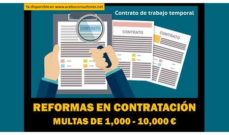 La nueva propuesta del gobierno. Multa entre 1.000 y 10.000 € por contrato fraudulento.