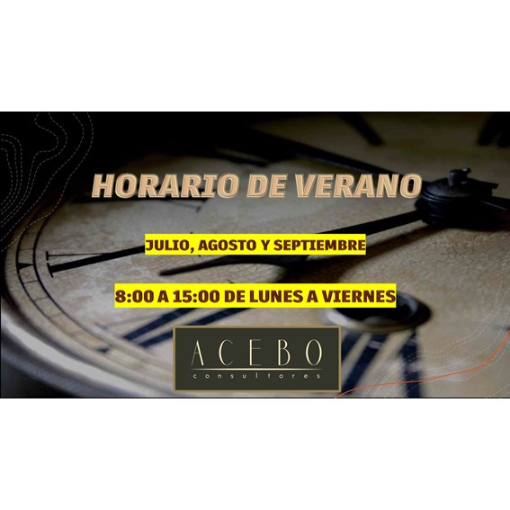 HORARIO DE VERANO